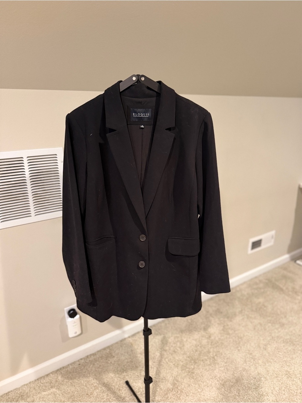 Eloquii Black Tailored Two-Button Blazer